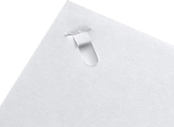 Plus Paper Clinch Compact Staple-Free Stapler, Ivory White