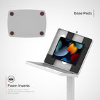 Thin Floor Stand - CTA Tall Standing 360 Degree Kiosk Display Tablet Holder - Charger Access & Lock - for iPad Pro 13-inch (M4), iPad Pro 12.9-inch, iPad Air 13-Inch (M3 / M2)