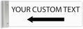 ALPHA DOG SIGNS Custom Projecting Hallway Sign, 4"x12" Double-Sided Business Plaque Left Arrow, Personalized Indoor Outdoor Wayfinding, Easy Install, Durable, Made in USA (White)
