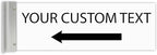 ALPHA DOG SIGNS Custom Projecting Hallway Sign, 4"x12" Double-Sided Business Plaque Left Arrow, Personalized Indoor Outdoor Wayfinding, Easy Install, Durable, Made in USA (White)