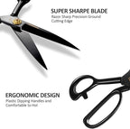 Sewing Scissors, 12 Inch Fabric Dressmaking Scissors Heavy Duty Shears Sharp Cutting for Crafting, Leather, Dressmaking, Tailoring, Raw Materials