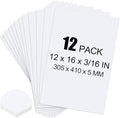 ToLanbbt 12 Pack White Foam Board, 12 x 16 x 3/16" Thick Foam Core Acid Free Poster Foamboard for Art Craft Projects, Painting, Displaying, Signage, Wedding, School