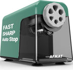 AFMAT Heavy Duty Electric Pencil Sharpener, 6 Holes, Auto Stop Pencil Sharpeners for 6-11mm Pencils, Classroom Electric Sharpener for Artists, 7000 Sharpenings, Save Pencils, PSX1