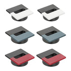 PATIKIL 2.8inch Desk Grommet, 6Pcs Cable Grommet Wire Management Cable Hole Cover Cord Organizer for Office Home Table Countertop, Black/Red Black/White Black/Blue
