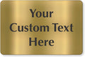 SmartSign Custom Brass Sign - 12" x 18", 40 mil REAL Bugle Brass Metal, Personalized Name Door Sign, Heavy-Duty Premium Engraved Door/Wall Mount Plaque for Business/Office, Gold and Black