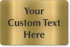 SmartSign Custom Brass Sign - 12" x 18", 40 mil REAL Bugle Brass Metal, Personalized Name Door Sign, Heavy-Duty Premium Engraved Door/Wall Mount Plaque for Business/Office, Gold and Black