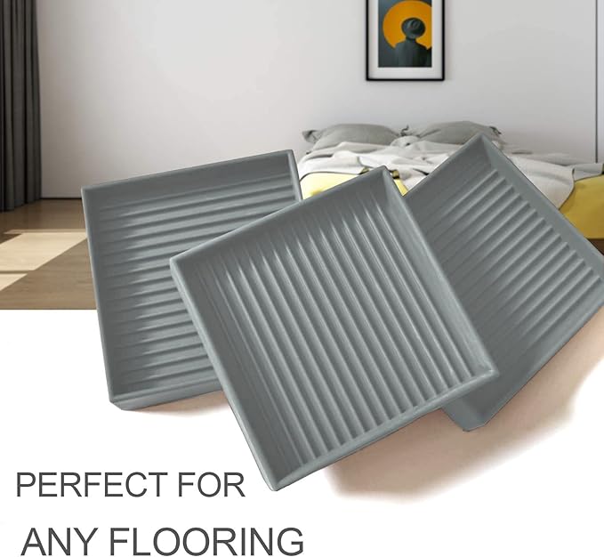 Furniture Coasters,8 Pcs 2” Furniture Caster Cups - Non Slip Furniture Pads Hardwoods Floors - Non Skid Furniture Grippers, Rubber Furniture Feet, Anti Slide Floor Protector for Bed Couch Stoppers