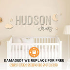 Personalized Nursery Name Sign - Custom Wooden Name Signs for Kids Room, Personalized Name Sign for Nursery - Perfect Baby Gift & Wall Name Decoration (NA31)