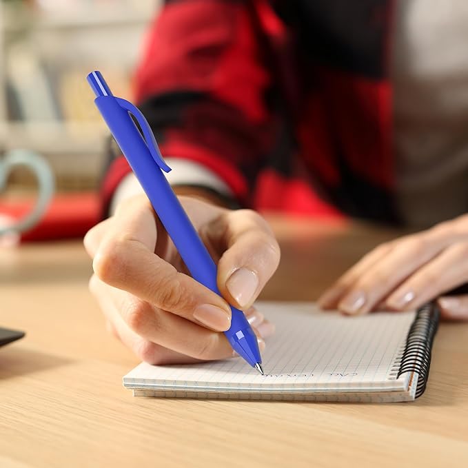 108 Pack Blue Pens - Bulk Pens 1.0mm Medium Point Ballpoint Pens Smooth Writing No Bleed Retractable Blue Ink Pen
