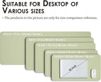 Leather Desk Mat - Small Non-Slip PU Desk Pad for Office and Home - Desk Organization and Accessories - Ideal for Large Mouse Pad and Small Desk Mats on Top of Desks (Light Green,23.6"x 13.8")