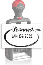 Heavy Duty Style Office Date Stamp with Scanned - Self Inking Dater - Style C - Black Ink Color