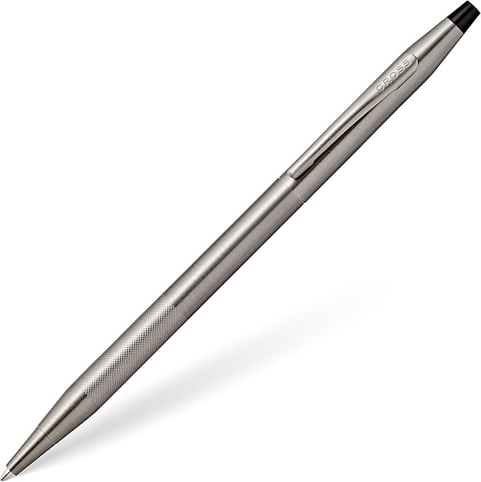 Cross Classic Century Refillable Ballpoint Pen Presented in a Luxury Gift Box - Medium Point, Black Ink, Titanium Gray Micro-knurl