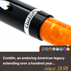Conklin Duragraph Fountain Pen Orange Nights - Broad Nib, Elegant Writing Instrument with Bold Orange Finish