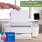 8.5" x 14" Blank Print Paper - 50Sheets/100Pages Blank Loose-Leaf Papers, Legal Size Printing in Office/Home/School, 100gsm Blank Paper
