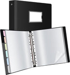 Uquelic 80-Pocket Binder with Plastic Sleeves, High-Capacity Document Organizer and Presentation Book for Artwork, Clear Sheet Protectors, Display 160 Pages (Macaron 80 Pockets)