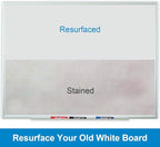 Dry Erase Whiteboard Paper, Large White Board Stickers for Wall, 6x4ft Dry Erase Paper Roll with Adhesive Backing, Perfect Replacement for White Board, No Ghost After 60 Days, 6 Much Better Markers
