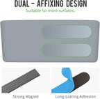 loukin Magnetic and Adhesive Marker Holder, Dry Erase Accessory Tray, Magnetic Storage Organizer for Whiteboard, Glass or Refrigerators (Grey)