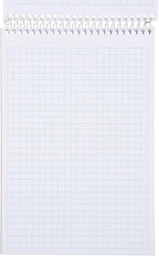 Mintra Office Steno Book - (Primary Colors, 4 Pads/Pack, Graph Ruled) - 6inx9in, 70 Sheets, Notebook for writing notes in school, university, college, work, office