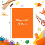 Black Cardstock Bulk 40 Sheets 8.5 x 11 Inches, 180GSM/65LB Colored Card Stock Paper, Construction Craft Paper for DIY Crafts, Card Making, Scrapbooking & Printing
