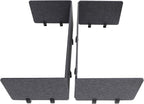 ReFocus Raw Clamp-On Acoustic Desk Divider Mounted Privacy Panel Set – Reduce Noise & Visual Distractions for Office, Study (Anthracite Gray, 2× Long (47.25"×16") + 4× Short (23.6"×16"))