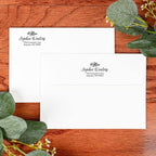 Custom Floral Address Stamp | Choose from 12 Designs | Multiple Ink Color Options | Envelope Return Address Stamp for Couple or Family (Design 6, Medium)