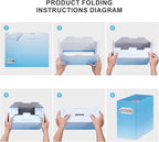 Oterri Cardboard File Organizer Box for Hanging File Folders Letter Size,File Box for Computer Desk,File Cabinet,Working Home,Office,Classroom (Gradient Light Blue, Letter Size - 2 Packs)