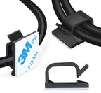 XHF 3/4” Adhesive Cable Wire Clips Black120pcs, Cable Staples Outdoor Cable Management Wire Organizer Cord Holder for Under Desk, Car, Wall, TV PC Ethernet Cable