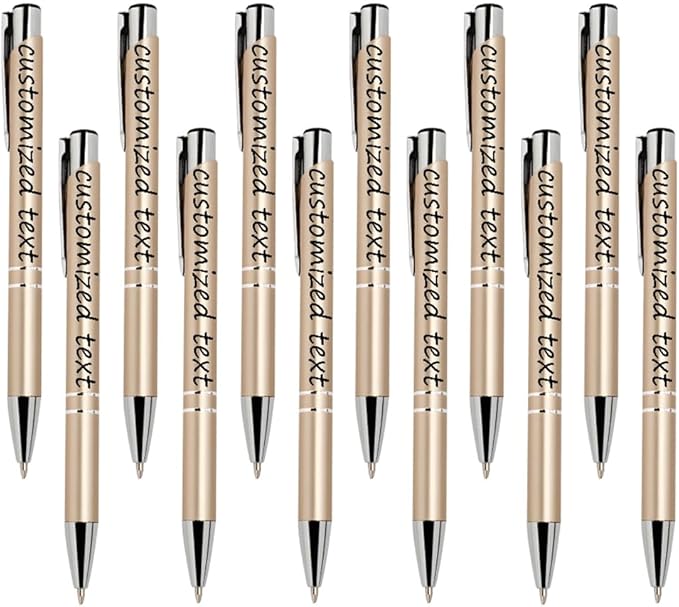 Yucold Customized ballpoint pens in bulk, personalized ballpoint pens with free engraving, for use in companies, enterprises, graduation anniversaries (Rose gold,39)