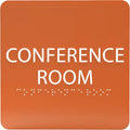 ADA CENTRAL SIGNS - 6" X6" Conference Room Sign- ADA Compliant Tactile Graphics Grade 2 Braille Text Acrylic Wall Signs - Authorized Personnel Only, Meeting Privacy Door Sign for Schools, and Offices