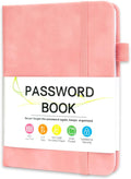Password Keeper Book with Alphabetical Tabs，4.3"x5.7" Small Password Books for Seniors Password Notebook for Internet Website Address Log in Detail (Pink)