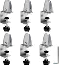 6-Pack Desk Shield Clamp for 2 to 20mm Thick Panel, Adjustable Desk Divider Clips, Aluminum Sneeze Guards, Desk Privacy Panel Clamps for Offices, Stores, Schools