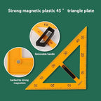 Magnetic Geometry Tool, School Supplies Protractor Compass Set, Teacher Board Protractor Multi Purpose Kit, Math Tool Teaching Aidsprotractor Set, 5 Pcs