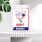 25-Pack Sleeved Magnetic Card Holders - 55pt One Touch Card Case, with 2.63"x3.7" Larger Inner Dimension, First Insert Card into Soft Card Sleeve, Then Place into Card Holder for Double Protection