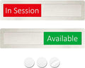 In Session or Available Sign,Vacant Occupied Indicator for Home Office Hotles Hospital Restroom, Slider Door Sign Tells Whether Room in Use or Available-7'' x 1.5'' - Stainless Steel,Silver