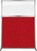 Versare Hush Screen Portable Room Divider | Workstation Wall Divider | Freestanding Privacy Hush Panels | Clear Fluted Windows | Fabric Office Divider Screen | Great for Room Separation
