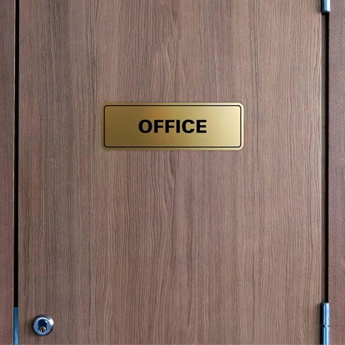 Signs ByLITA Standard Office Sign - Professional Business Signage - Easy to Install (Dark Brown) - Medium 2 Pack