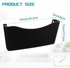 Colarr 6 Pcs Expandable Pocket Wall File Set Plastic Wall Mountable Space Saving Files Office Wall Organizer Wall Mount File Holder Wall Hanging File Organizer for Mail Magazine Letter (Black)