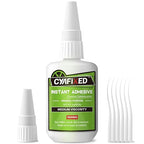 Medium Super Glue Kit, 56.8 Gram (2oz) CA Glue with Anti-Clog Cap & Microtips for Woodworking, 3D Printing, Aquarium, Crafts, Plastic – Instant Cyanoacrylate Adhesive Repair Shoe, Ceramic, Glass