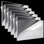 Roowest 6 Pcs 29 x 59 Inch, 1 mm Thick Clear Acrylic Sheets Plastic Panels Sheets Cut to Size Cast Acrylic Board Panel with Protective Film for Craft DIY Projects Display Sign Frame
