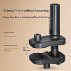 Overhead Camera Mount and Phone Holder with 10” Ring Light Adjustable Desk Tripod Stand Compatible with Logitech Webcam for YouTube, Live Streaming, TikTok, Cooking, Nail Video & Zoom Meetings
