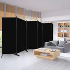 Room Divider 6FT Folding Privacy Screens, 6 Panel Partition Room Dividers w/Freestanding Design, Portable Wall Divider for Room Separtation, Fabric Screen Panel for Home Office Bedroom Dorm