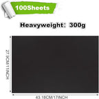 QTLCOHD 100 Sheets Black Cardstock 11 x 17 Inches Black Construction Paper Bulk Heavy Cover Card Stock for DIY Crafts Cards Making