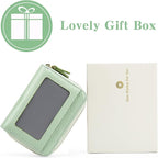 GOIACII Small Genuine Leather Wallet for Women, RFID Blocking Credit Card Holder Wallet