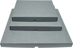 Lineco Folio Storage Box, Clamshell Design with Metal Edge. 18.5x24.5x1.75 Inches, Archival Boxboard, Preserve Photos, Cards, Magazines, Documents, Art, Ephemera, Family Records, Gray, Pack of 2