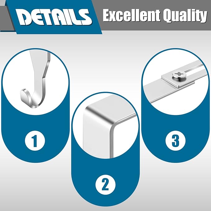 Amylove 12 Pcs Adjustable Cubicle Hanger Universal Partition Metal Cubicle Hooks Door Hanger, Adjusted to Fit Panels with 1 3/8 Inch to 3 1/2 Inch Thickness for Office Whiteboard (Silver)