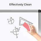 loukin Magnetic Dry Erase Eraser, Whiteboard Eraser, Glass Board Remover, 3.4 fl oz Whiteboard Cleaner Included, for Classroom, Home and Office Use (Pink)