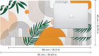 iCasso Extended Gaming Mouse Pad (35.4x15.7 in), Large 3mm Non-Slip Rubber Base Mousepad with Stitched Edges, Waterproof Keyboard Mouse Mat Desk Pad for Work, Game, Office, Home-Elm Leaf
