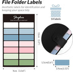 SKYDUE 8 Pockets Accordion File Organizer, Expanding File Folders, Portable Document Paper Organizer, A4 Letter Size, Snap Closure, Pack of 4