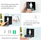 Faittoo Restroom Sign, Bathroom Signs, (4 Pack) 6 x 6 Inches Acrylic Sign, for Office or Business Bathroom and Toilet Door or Wall Decor, Indoor Outdoor Use (Men and women Set)