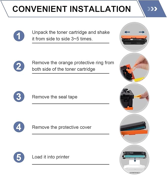 213A Toner Cartridges 4 Pack Compatible with 213A W2130A 213X W2130X(with Chip) for Enterprise 5700dn 6700dn 6701dn, Flow MFP 5800 6800, MFP 5800 6800(Black Cyan Yellow Magenta)